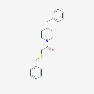 molecular formula C22H27NOS B422458 1-(4-Benzylpiperidin-1-yl)-2-[(4-methylbenzyl)sulfanyl]ethanone 