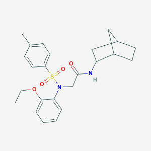 molecular formula C24H30N2O4S B422459 N-bicyclo[2.2.1]hept-2-yl-2-{2-ethoxy[(4-methylphenyl)sulfonyl]anilino}acetamide 