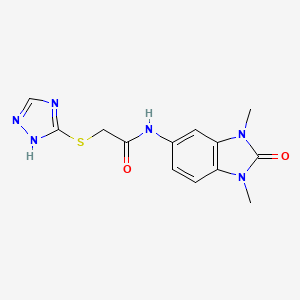 N-(1,3-dimethyl-2-oxo-2,3-dihydro-1H-benzimidazol-5-yl)-2-(4H-1,2,4-triazol-3-ylthio)acetamide