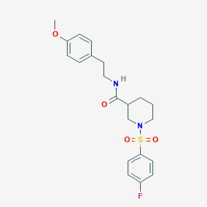 1-[(4-fluorophenyl)sulfonyl]-N-[2-(4-methoxyphenyl)ethyl]-3-piperidinecarboxamide