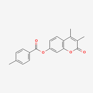 3,4-dimethyl-2-oxo-2H-chromen-7-yl 4-methylbenzoate