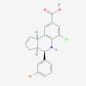 4-(3-bromophenyl)-6-chloro-3a,4,5,9b-tetrahydro-3H-cyclopenta[c]quinoline-8-carboxylic acid
