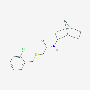 molecular formula C16H20ClNOS B422461 N-bicyclo[2.2.1]hept-2-yl-2-[(2-chlorobenzyl)sulfanyl]acetamide 