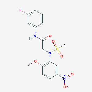 N~1~-(3-fluorophenyl)-N~2~-(2-methoxy-5-nitrophenyl)-N~2~-(methylsulfonyl)glycinamide