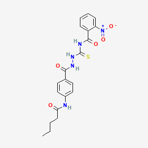 2-nitro-N-({2-[4-(pentanoylamino)benzoyl]hydrazino}carbonothioyl)benzamide