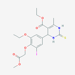 ethyl 4-[3-ethoxy-5-iodo-4-(2-methoxy-2-oxoethoxy)phenyl]-6-methyl-2-thioxo-1,2,3,4-tetrahydro-5-pyrimidinecarboxylate