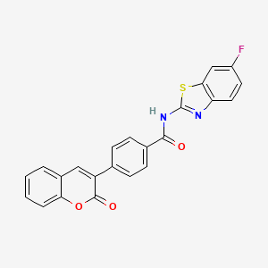 N-(6-fluoro-1,3-benzothiazol-2-yl)-4-(2-oxo-2H-chromen-3-yl)benzamide