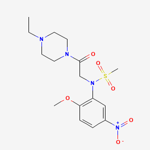 N-[2-(4-ethyl-1-piperazinyl)-2-oxoethyl]-N-(2-methoxy-5-nitrophenyl)methanesulfonamide