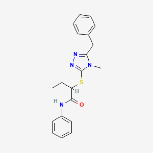 2-[(5-benzyl-4-methyl-4H-1,2,4-triazol-3-yl)thio]-N-phenylbutanamide