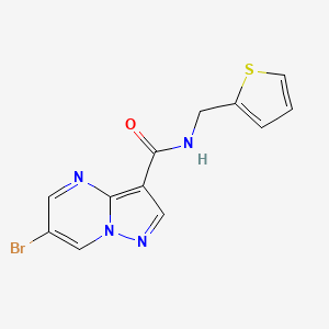 6-bromo-N-(2-thienylmethyl)pyrazolo[1,5-a]pyrimidine-3-carboxamide