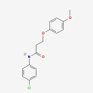 molecular formula C16H16ClNO3 B4224728 N-(4-chlorophenyl)-3-(4-methoxyphenoxy)propanamide 