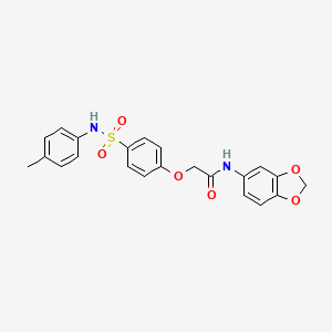 N-1,3-benzodioxol-5-yl-2-(4-{[(4-methylphenyl)amino]sulfonyl}phenoxy)acetamide