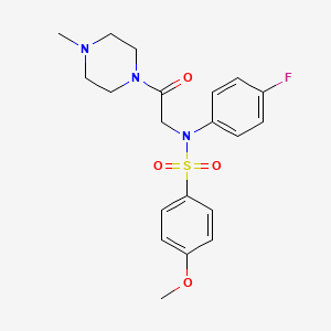 N-(4-fluorophenyl)-4-methoxy-N-[2-(4-methyl-1-piperazinyl)-2-oxoethyl]benzenesulfonamide