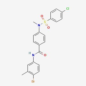 N-(4-bromo-3-methylphenyl)-4-[[(4-chlorophenyl)sulfonyl](methyl)amino]benzamide