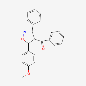 molecular formula C23H19NO3 B4224790 [5-(4-methoxyphenyl)-3-phenyl-4,5-dihydro-4-isoxazolyl](phenyl)methanone 