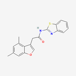 N-1,3-benzothiazol-2-yl-2-(4,6-dimethyl-1-benzofuran-3-yl)acetamide