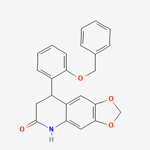 molecular formula C23H19NO4 B4224807 8-[2-(benzyloxy)phenyl]-7,8-dihydro[1,3]dioxolo[4,5-g]quinolin-6(5H)-one 