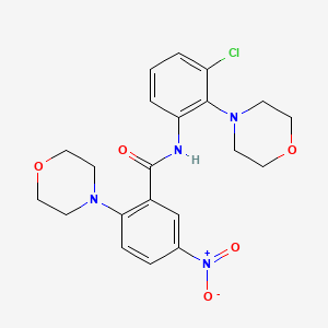 N-[3-chloro-2-(4-morpholinyl)phenyl]-2-(4-morpholinyl)-5-nitrobenzamide