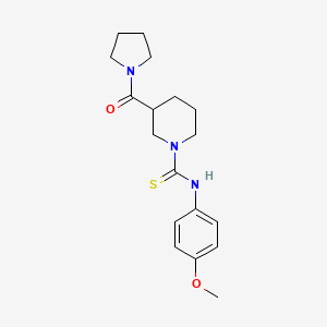 N-(4-methoxyphenyl)-3-(1-pyrrolidinylcarbonyl)-1-piperidinecarbothioamide