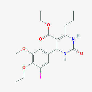 ethyl 4-(4-ethoxy-3-iodo-5-methoxyphenyl)-2-oxo-6-propyl-1,2,3,4-tetrahydro-5-pyrimidinecarboxylate