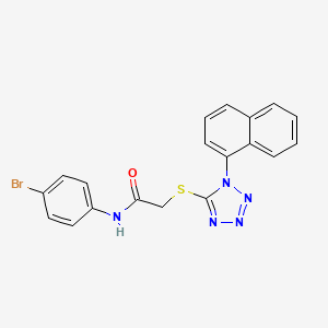 N-(4-bromophenyl)-2-{[1-(1-naphthyl)-1H-tetrazol-5-yl]thio}acetamide