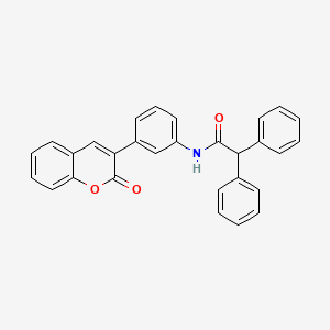 N-[3-(2-oxo-2H-chromen-3-yl)phenyl]-2,2-diphenylacetamide