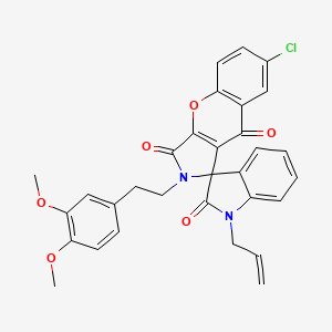 1'-allyl-7-chloro-2-[2-(3,4-dimethoxyphenyl)ethyl]-2H-spiro[chromeno[2,3-c]pyrrole-1,3'-indole]-2',3,9(1'H)-trione