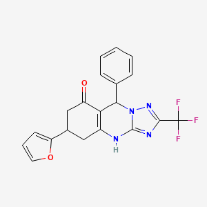 6-(2-furyl)-9-phenyl-2-(trifluoromethyl)-5,6,7,9-tetrahydro[1,2,4]triazolo[5,1-b]quinazolin-8(4H)-one