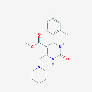 methyl 4-(2,4-dimethylphenyl)-2-oxo-6-(1-piperidinylmethyl)-1,2,3,4-tetrahydro-5-pyrimidinecarboxylate