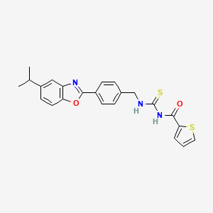 N-({[4-(5-isopropyl-1,3-benzoxazol-2-yl)benzyl]amino}carbonothioyl)-2-thiophenecarboxamide