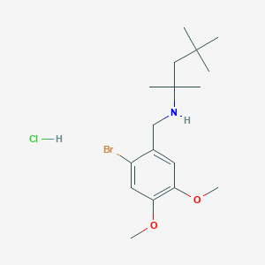 molecular formula C17H29BrClNO2 B4224907 N-(2-bromo-4,5-dimethoxybenzyl)-2,4,4-trimethyl-2-pentanamine hydrochloride 