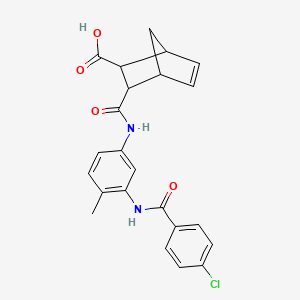 3-[({3-[(4-chlorobenzoyl)amino]-4-methylphenyl}amino)carbonyl]bicyclo[2.2.1]hept-5-ene-2-carboxylic acid