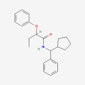 N-[cyclopentyl(phenyl)methyl]-2-phenoxybutanamide