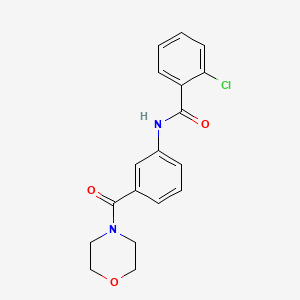 2-chloro-N-[3-(4-morpholinylcarbonyl)phenyl]benzamide