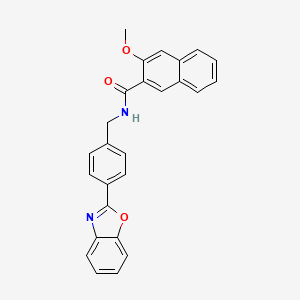 N-[4-(1,3-benzoxazol-2-yl)benzyl]-3-methoxy-2-naphthamide