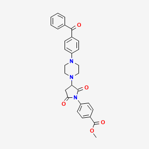 methyl 4-{3-[4-(4-benzoylphenyl)-1-piperazinyl]-2,5-dioxo-1-pyrrolidinyl}benzoate