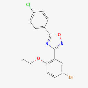 molecular formula C16H12BrClN2O2 B4224977 3-(5-bromo-2-ethoxyphenyl)-5-(4-chlorophenyl)-1,2,4-oxadiazole 