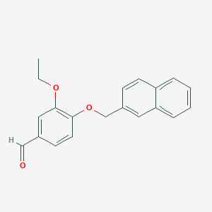 molecular formula C20H18O3 B422498 3-Ethoxy-4-(naphthalen-2-ylmethoxy)benzaldehyde CAS No. 426217-17-6