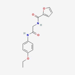 molecular formula C15H16N2O4 B4225006 N-{2-[(4-ethoxyphenyl)amino]-2-oxoethyl}-2-furamide 