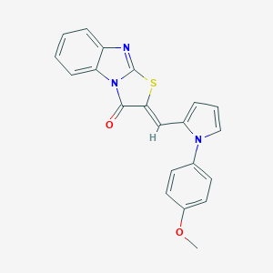 molecular formula C21H15N3O2S B422501 (2Z)-2-[[1-(4-methoxyphenyl)pyrrol-2-yl]methylidene]-[1,3]thiazolo[3,2-a]benzimidazol-1-one 