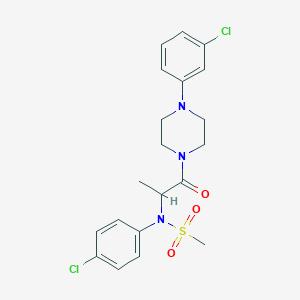 N-(4-chlorophenyl)-N-{2-[4-(3-chlorophenyl)-1-piperazinyl]-1-methyl-2-oxoethyl}methanesulfonamide