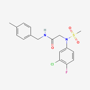 N~2~-(3-chloro-4-fluorophenyl)-N~1~-(4-methylbenzyl)-N~2~-(methylsulfonyl)glycinamide