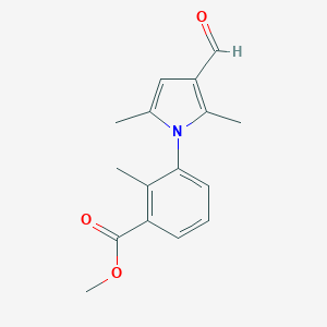 molecular formula C16H17NO3 B422507 methyl 3-(3-formyl-2,5-dimethyl-1H-pyrrol-1-yl)-2-methylbenzoate CAS No. 429624-46-4