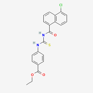 ethyl 4-({[(5-chloro-1-naphthoyl)amino]carbonothioyl}amino)benzoate