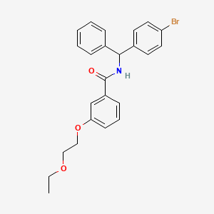 N-[(4-bromophenyl)(phenyl)methyl]-3-(2-ethoxyethoxy)benzamide