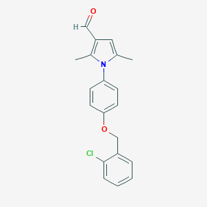 molecular formula C20H18ClNO2 B422509 1-{4-[(2-chlorobenzyl)oxy]phenyl}-2,5-dimethyl-1H-pyrrole-3-carbaldehyde 