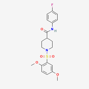 1-[(2,5-dimethoxyphenyl)sulfonyl]-N-(4-fluorophenyl)-4-piperidinecarboxamide