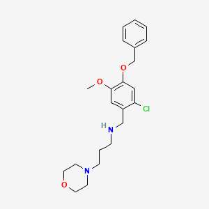 molecular formula C22H29ClN2O3 B4225110 N-[4-(benzyloxy)-2-chloro-5-methoxybenzyl]-3-(4-morpholinyl)-1-propanamine 