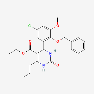 ethyl 4-[2-(benzyloxy)-5-chloro-3-methoxyphenyl]-2-oxo-6-propyl-1,2,3,4-tetrahydro-5-pyrimidinecarboxylate