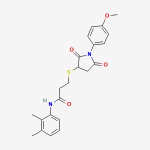 N-(2,3-dimethylphenyl)-3-[1-(4-methoxyphenyl)-2,5-dioxopyrrolidin-3-yl]sulfanylpropanamide